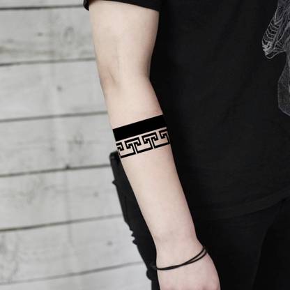 सुरमुल Hand Band Tatto Black and White Temporary Body Tattoo