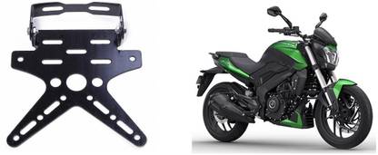 Kunjzone License Number Plate Frame Holder Tail Tidy Black For Dominar 400 Bike Number Plate