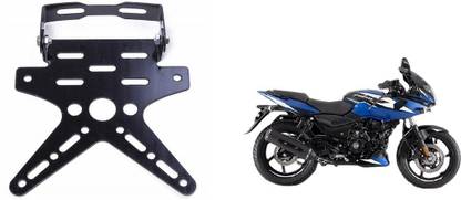 Kunjzone License Number Plate Frame Holder Tail Tidy Black For Pulsar 220F Bike Number Plate