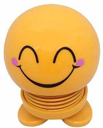 Welrock Car emoticon spring shaking head dolls bouncing (Pack 2) (Yellow)