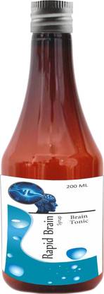 Jivita Pharma Rapid Brain Syrup Best for 200Ml for Mental Stress, Anxiety, Boost Memory for Men & Women