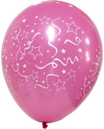 FUNCART Printed Pink Confetti Printed Balloons (Pack Of 5) Balloon