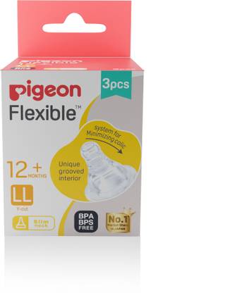 Pigeon Baby Bottle Nipple Peristaltic Nipple LL Y Cut,for 12+ Month Babies Medium Flow Nipple