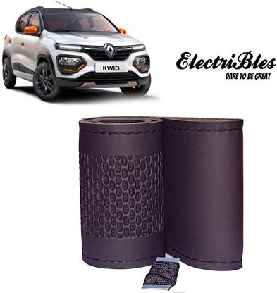 ELECTRIBLES Hand Stiched Steering Cover For Renault Kwid