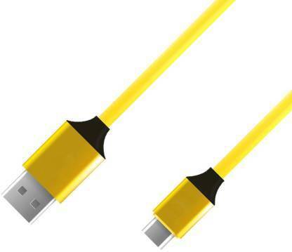 JRTech USB Type C Cable 1 m yellow charging data cable c type