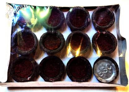 PUSPANJALI HERBALS Natural Herbal Instant Sambrani Cups| Loban Sambrani Dhoop Cups Combo & Pure Sambrani Fragrance Cups - Pack of 12 (Cow Dung Sambrani Cups) Guggul Dhoop