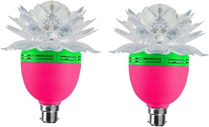 LEDIFY Multicolor 360 Degree LED Crystal Auto Rotating Magic Disco LED Light For Party/Home/Diwali Decoration | Multicolor LED Light Single Disco Ball  (Ball Diameter: 12 cm)