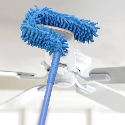 yogi Foldable Microfiber Fan Cleaning Duster Flexible Fan mop for Quick and Easy Cleaning of Home, Kitchen, Car, Ceiling, Fan Dusting Office Fan Cleaning Brush with Long Rod(Multi) Wet and Dry Duster Set