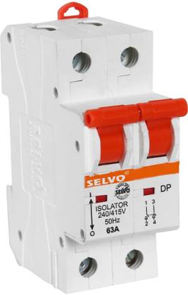 Selvo DOUBLE POLE ISOLATOR 63A MCB