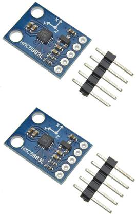 INVENTO 2Pcs HMC5883L GY-271 5883L 3-axis Electronic Compass Module Magnetometer Sensor Module Magnetic Field Sensor Triple Axis Automotive Electronic Hobby Kit