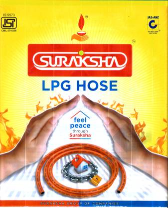 suraksha LPG HOSE -Original SURAKSHA ™ 5 Layer SS Wire Reinforced Hose Pipe
