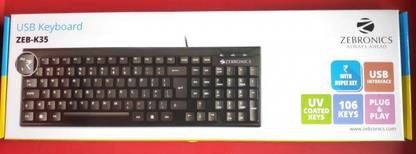 PS INFOTECH GROUP ZEB-K35 Wired USB Standard Desktop Keyboard Compatible with Desktop, Laptop, Mac
