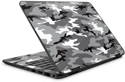 EliteAuto Premium Grey Snow Camouflage Army Self-Adhesive multipurpose Military BSF Vinyl Wrap Sticker Sheet Roll Film for laptops/mobiles/household/Cars/Bikes customisations "30x60cm" Roll Vinyl Wrap Sticker Reusable Laptop Skin Compatible for 25 inch