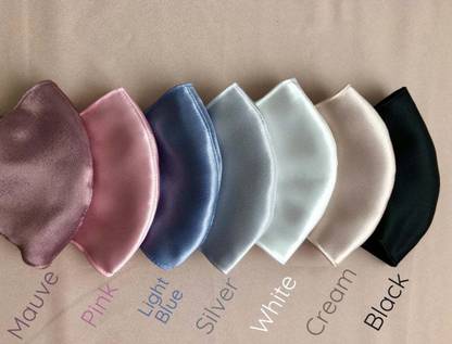 hiyansh Silk-satin soft elastic face mask for women and girl and men Reusable, Washable Silk-satin face mask for women and girl and men Reusable, Washable Pack of 7 Cloth Mask With Melt Blown Fabric Layer