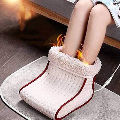 Rhydon Foot Warmer Electric Feet Heater Warmer with Adjustable Temperature 5 Heat Setting and Auto Shut Off Washable Detachable Inner Fleece Lining with Handheld Controller Foot warmer, overheating protection, fast heating. Massager