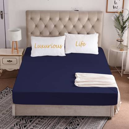 Luxurious Life Double Size Fitted Terry Cotton Mattress Cover