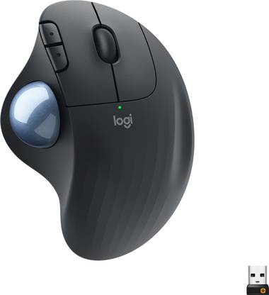 Logitech Ergo M575 with Trackball - Easy Thumb Control, Ergonomic Wireless Optical Mouse  with Bluetooth