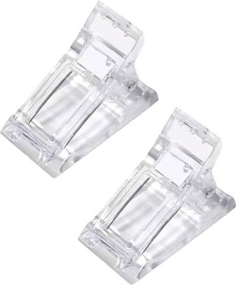 Gleevia 2Pcs Nail Tips Clip for Quick Building Polygel nail forms Nail clips for polygel Finger Nail Extension UV LED Builder Clamps Manicure Nail Art Tool
