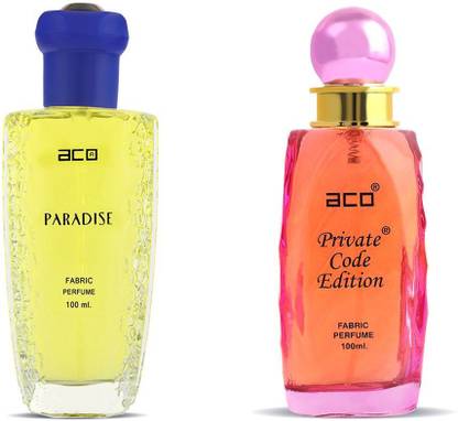 aco Combo of PARADISE & PRIVATE-CODE Fabric Perfume 100ml For Men pack of 2 Perfume  -  200 ml