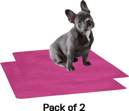 Trance Home Linen Waterproof Pet Training Puppy Pads |Reusable | Washable Dry Sheet - Small- Pack of 2 Dog Pet Mat