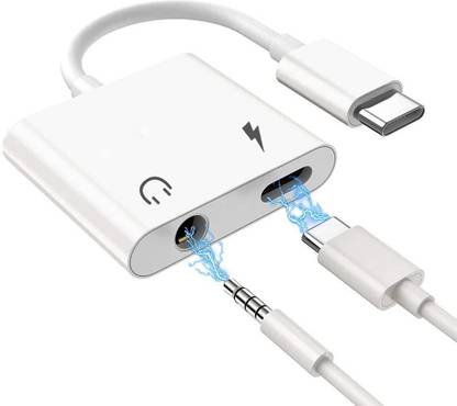 IMMUTABLE White 55 RT-PRO-Best Type C USB Charging Cable Converter Earphone Headphone Hands-Free Type-C to 3.5 mm Head Aux Audio USB Cable and Headphone Phone Converter