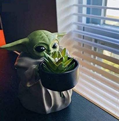 Couples Emotion Baby Yoda Planter Mini Pot,''The Child Holding Cup'" Plant Container Set