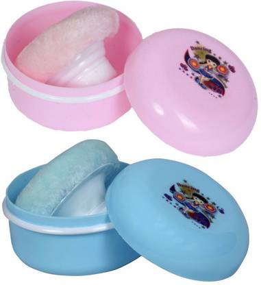 The ChipmunK Store Pink Blue Powderpuff Combo