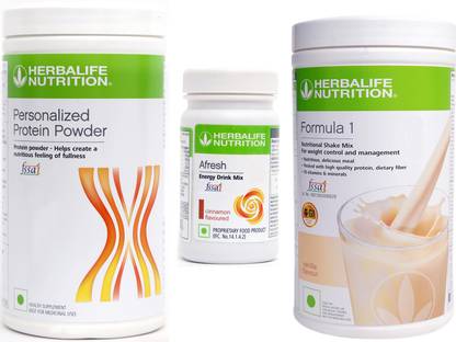 HERBALIFE formula 1 vanila (500g)+ protien (400g)+ afresh cinnamon (50g) Plant-Based Protein