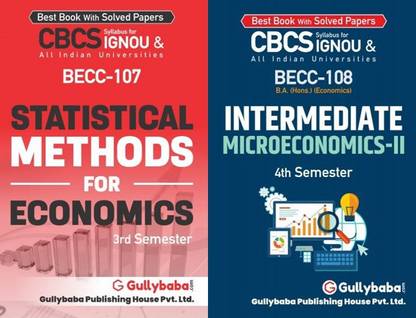 IGNOU BECC-107 Statistical Methods For Economics BECC-108 Intermediate Microeconomics-II