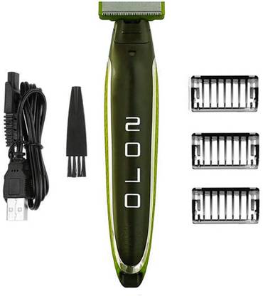 HFGD Solo All in One Advanced Smart Rechargeable Full Body Beard Cordless Trimmer with Built-in-Light and 3 Trimming Combs for Men Grooming Kit 45 min  Runtime 4 Length Settings