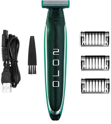 HFGD Microtouch Solo All in One Advanced Smart Rechargeable Full Body Beard Cordless Trimmer with Built-in-Light and 3 Trimming Combs for Men Grooming Kit 45 min  Runtime 4 Length Settings