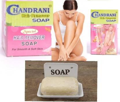 Chandrani Pack of 2 hair removal soap for men and women instant in just 2 minutes