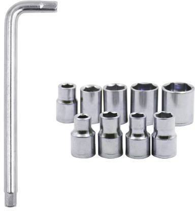 XDLB 10 Pcs Socket Wrench Spanner Set Automobile Repair Tool Box Precision Sleeve Wrench Combination Hand Tool Socket Set 1/2" Drive Metric Socket Wrench Set 10Pc (10, 11,12,13,14,17,19,21 mm) Socket Set