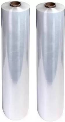 Trendy Fits 15 cm 2624 ft 900gm Stretch Film Wrap | Packing Roll | Wrapping Roll | Cartoon Packing Roll | Box Packing Roll | Furniture Packing Roll |Shrink Film Wrap with PVC core(6inch, 900gm(Pack of 2(450gm each)))