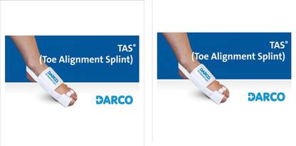 DARCO Toe Alignment Splint-Bunion Correction-Toe Separator With Support (Pack of 2) Splints