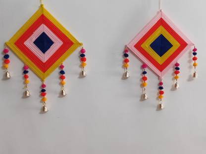 Juhi Creation Handmade Kite with Pom Pom Latkan Toran