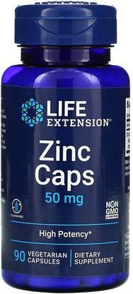 Life Extension Zinc Caps -- 50 mg
