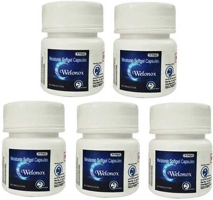 Welonox Sleep Well Capsules – Melatonin Soft gel Capsules –Sleeping Capsules (Pack of 5)