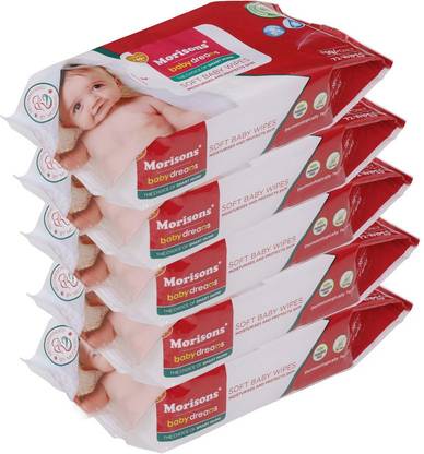 Morisons Baby Dreams Baby Wipes 72's Combo - Pack of 5