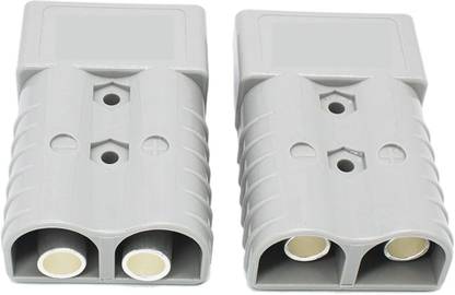 MERKEL 1 Pair / 50Amp Anderson Style Plug Charger Battery DC Power Connector (Grey) Locking Wire Connector