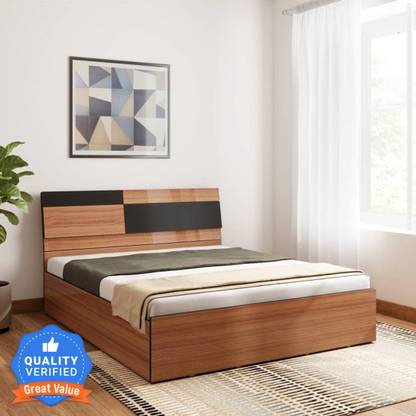 Bharat Lifestyle Rome Exotic teak Engineered Wood Queen Box Bed