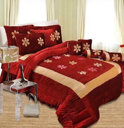 Linemates Velvet Double King Sized Bedding Set