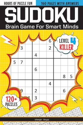 Sudoku - Brain Games for Smart Minds Level 4 Killer Brain Booster Puzzles for Kids, 120+ Fun Games
