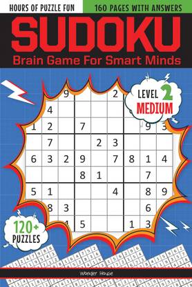 Sudoku - Brain Games for Smart Minds Level 2 Medium Brain Booster Puzzles for Kids, 120+ Fun Games