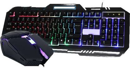 RETRACK K33 Mechanical LED light 4000DPI Wired Gaming Mouse Keyboard Combo Set Designed for Gaming
