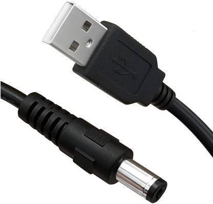 INDIRULERS Micro USB Cable 2 A 2 m USB to dc Converter Cable 12v 9v 5v Support 2.1 X 5.5 mm (Pack of 1)