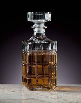 Atomic Store Clear Glass European Style Round Decanter with Lid for Whisky Wine Beer Scotch Vodka Bourbon Liquor Water and Juice Jug Pitcher Bottle Size Tequila Rum perfume Tea Coffee Drinking Branded Alcohol Champagne Royal whisky Decanter