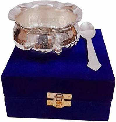 GIFTCITY Handmade Metal Dessert Bowls Bowl, Spoon Serving Set