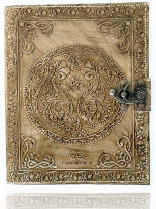 Coronal Leather Journals Big Size Diary Length 9 inch x Width 7 Inch - Handmade Leather Diary Notebook – Vintage Handmade Notebook with Brass Lock Diary for Girls-Boys Book-size Journal Unruled 200 Pages