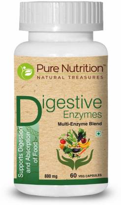 Pure Nutrition Digestive Enzymes (Multi-Enzyme Blend) Veg Capsules Capsules